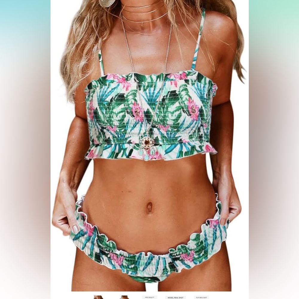 Ruffle bikini Tropical Print
